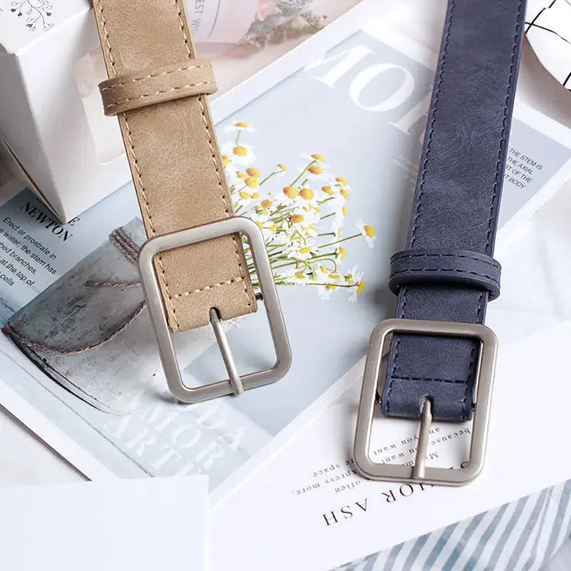 Leopard Print Pu Belt Unisex Fashion Personality Simple Jungle Line