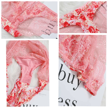 Women Sexy Lace Pantie Cotton Seamless Breathable Leopard Sexy Lingerie Ice Silk Fashion Underwear - Jungle Line