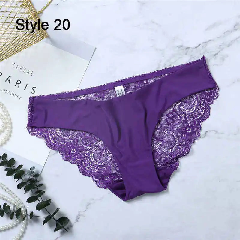 Women Sexy Lace Pantie Cotton Seamless Breathable Leopard Sexy Lingerie Ice Silk Fashion Underwear - Jungle Line