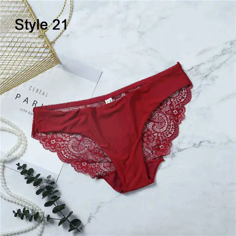 Women Sexy Lace Pantie Cotton Seamless Breathable Leopard Sexy Lingerie Ice Silk Fashion Underwear - Jungle Line