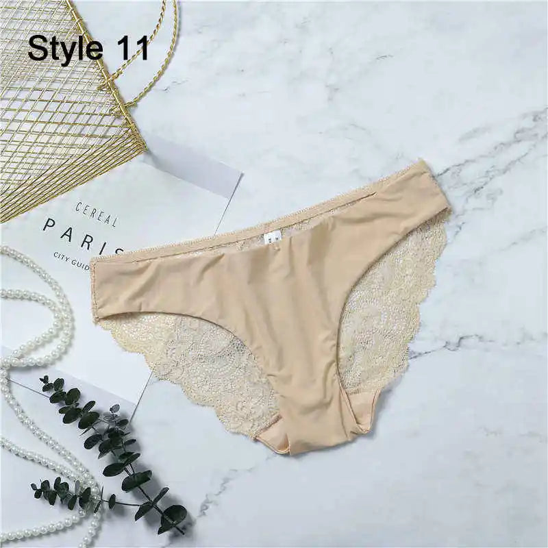 Women Sexy Lace Pantie Cotton Seamless Breathable Leopard Sexy Lingerie Ice Silk Fashion Underwear - Jungle Line