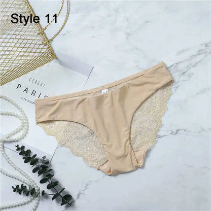 Women Sexy Lace Pantie Cotton Seamless Breathable Leopard Sexy Lingerie Ice Silk Fashion Underwear - Jungle Line