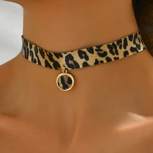 Collier Ras du Cou Léopard – Style Hip-Hop Vintage JUNGLE LINE