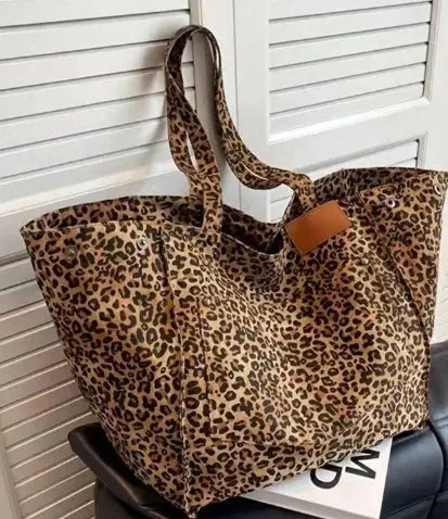 Sac Fourre-Tout Imprimé Léopard Élégant - Grande Capacité JUNGLE LINE