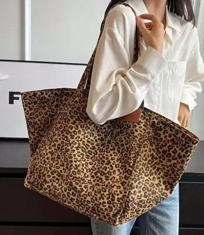 Sac Fourre-Tout Imprimé Léopard Élégant - Grande Capacité JUNGLE LINE
