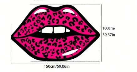 Tapis à Lèvres Roses Léopard Personnalisé Exclusif JUNGLE LINE