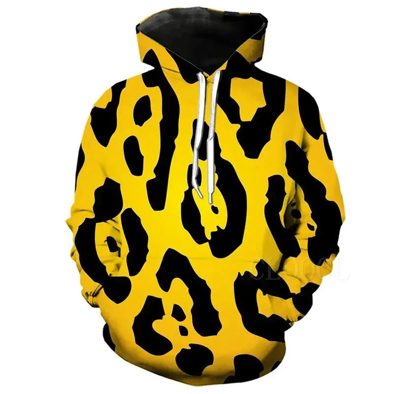 3D printed Harajuku men's sportswear leopard print men's - Jungle Line