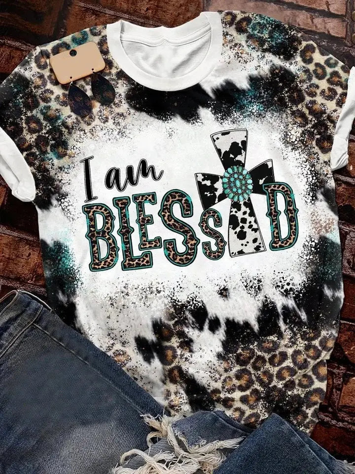 Jesus Cross T Shirt Gold Sunflower 3d Print T-shirt Women Jungle Line