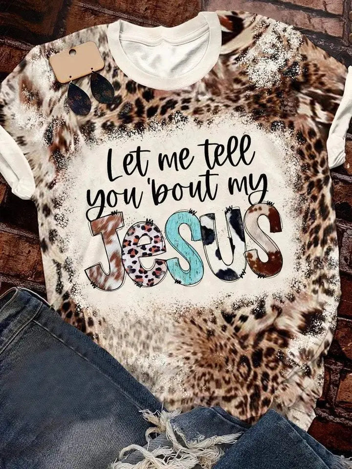 Jesus Cross T Shirt Gold Sunflower 3d Print T-shirt Women Jungle Line