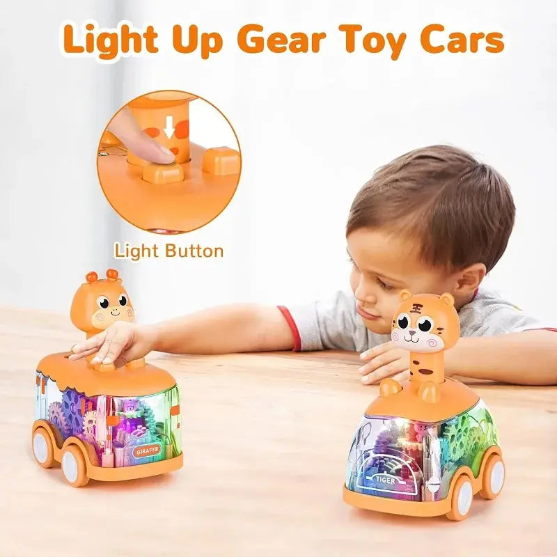 Baby Animal Car Toys Toddler Press and Go Cars Pull Back Jungle Line