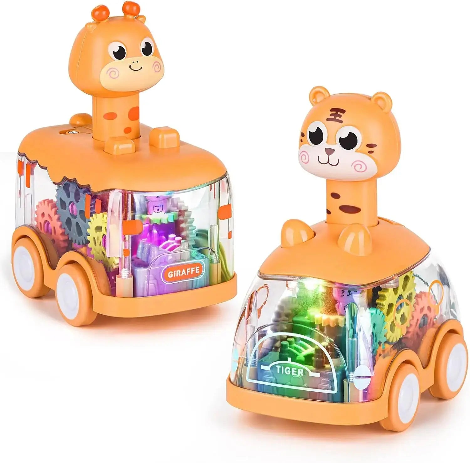 Baby Animal Car Toys Toddler Press and Go Cars Pull Back Jungle Line