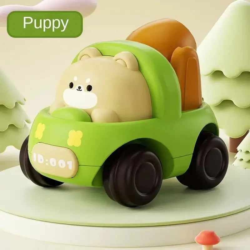 Baby Animal Car Toys Toddler Press and Go Cars Pull Back Jungle Line
