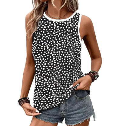 Sexy Leopard Dog Paw 3D Print Tank Tops Women Streetwear Jungle Line