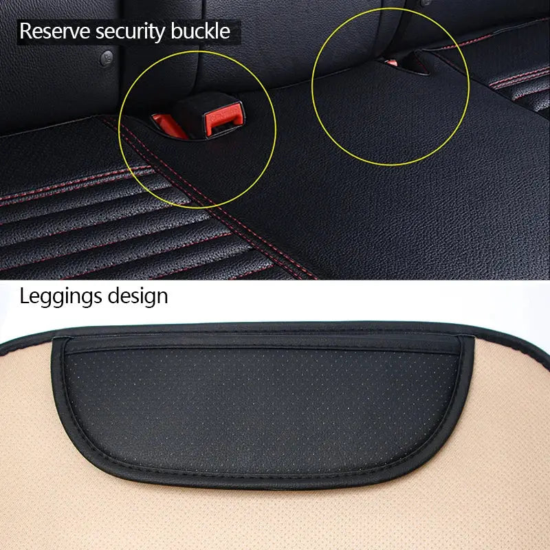 Jungle Line SEAMETAL PU leather car seat cover in white, universal fit, with padded design for vehicle interior protection