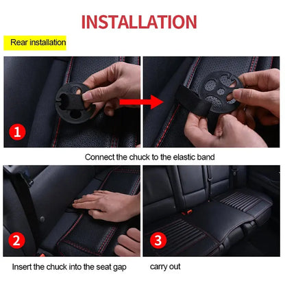 Jungle Line SEAMETAL PU leather car seat cover in white, universal fit, showing front view with detailed stitching and smooth surface.
