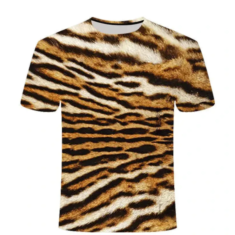 Leopard Print 3D T-shirt – Stylish Summer Top for Men & Women