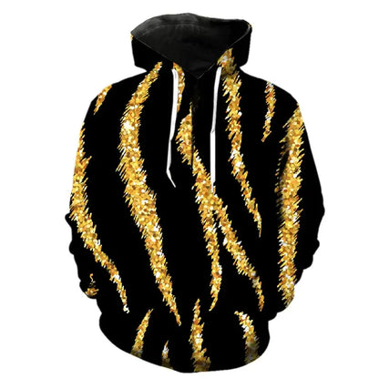 Jungle Line leopard print zipper hoodie with fashionable pattern, shown in size 2XL, stylish and cozy for casual wear.