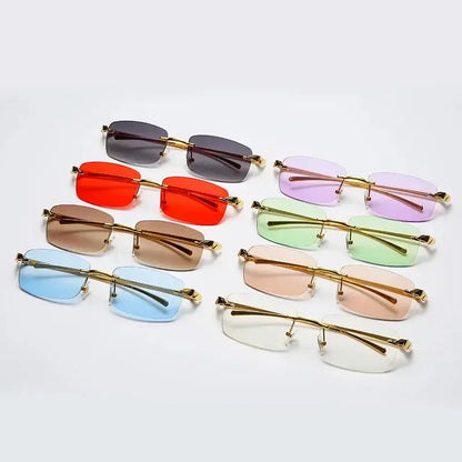 Fashion Vintage Rimless Square Sunglasses  Men - Jungle Line