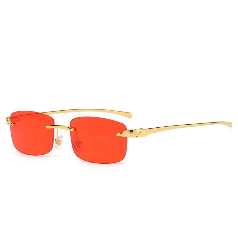 Fashion Vintage Rimless Square Sunglasses  Men - Jungle Line