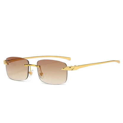 Fashion Vintage Rimless Square Sunglasses  Men - Jungle Line