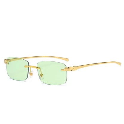 Fashion Vintage Rimless Square Sunglasses  Men - Jungle Line