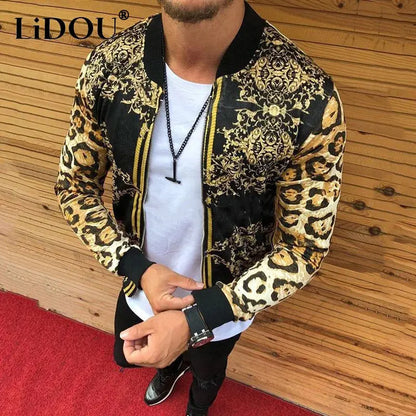 Spring Autumn New Y2K Print Fashion Casual Jacket Jungle Line