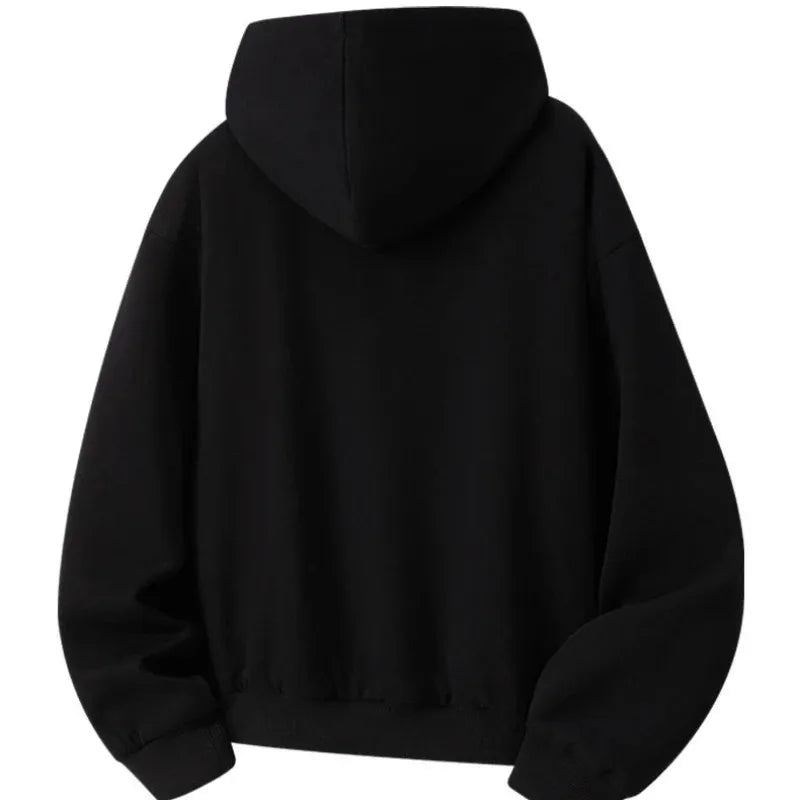 Sweat à capuche homme Jungle Line, double face, imprimé léopard, poches, fermeture éclair, contraste, style réversible.