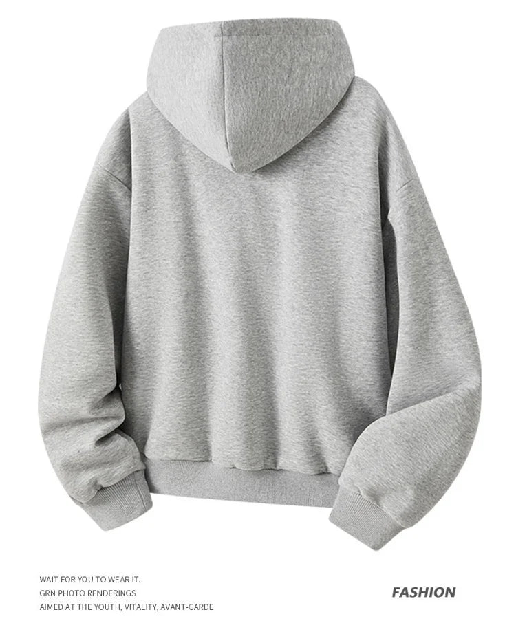 Sweat à capuche homme Jungle Line en gris à imprimé léopard réversible, poches zippées et design contrasté, veste double face.