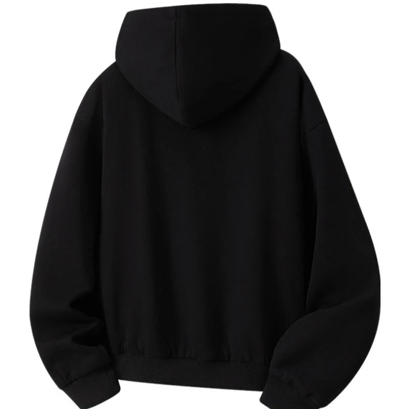 Sweat à capuche homme Jungle Line, doublé réversible à motif léopard, avec poches, fermeture éclair et contraste de couleurs.