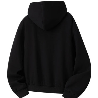 Sweat à capuche homme Jungle Line, doublé réversible à motif léopard, avec poches, fermeture éclair et contraste de couleurs.