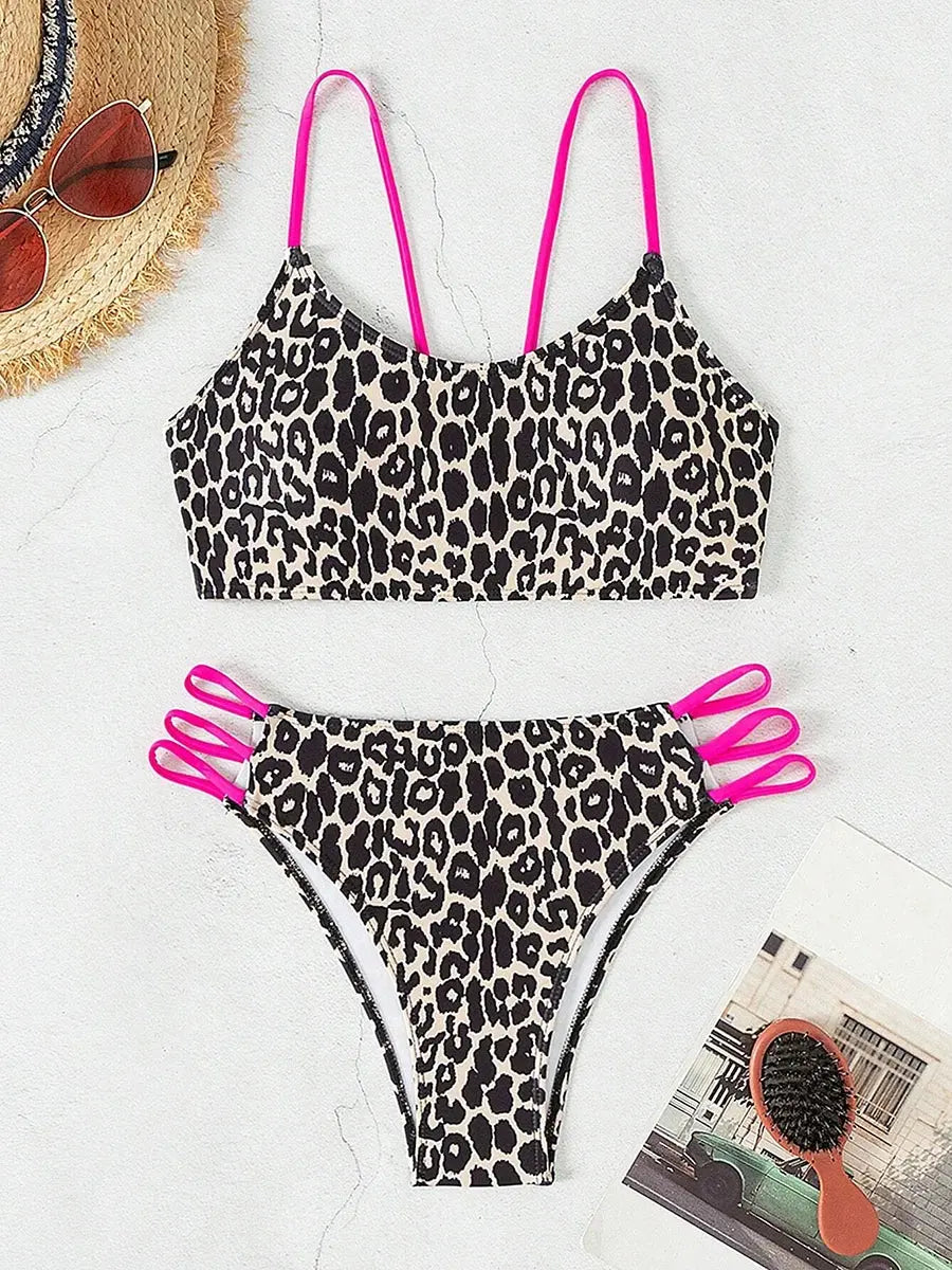 Sexy Leopard Micro Bikini Women Swimsuit Female Jungle Line