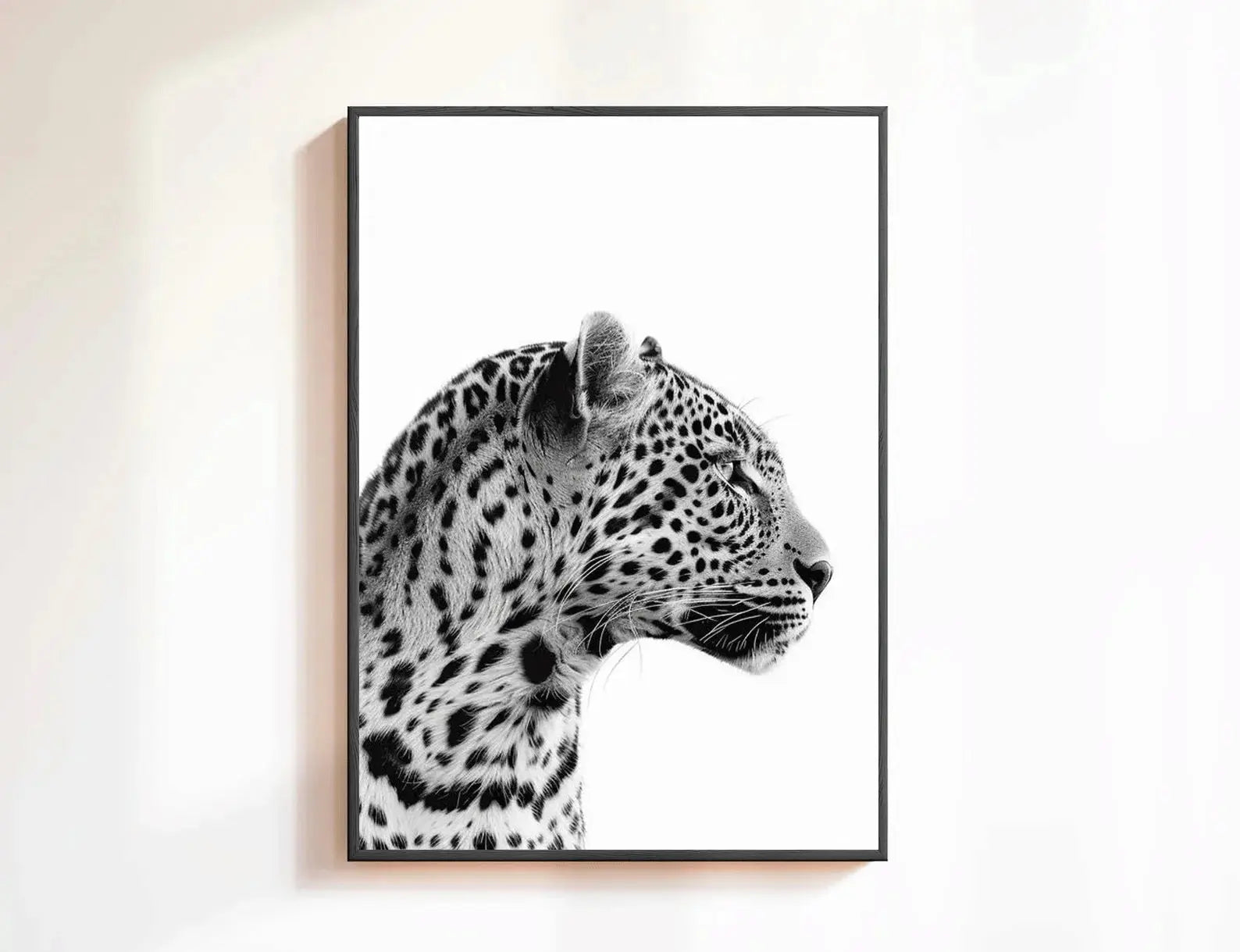 Fashion Stylish Wall Art Print - Trendy Leopard Roar Print - Black and White - Home Decor - Printable Wall Art Digital Download - Jungle Line