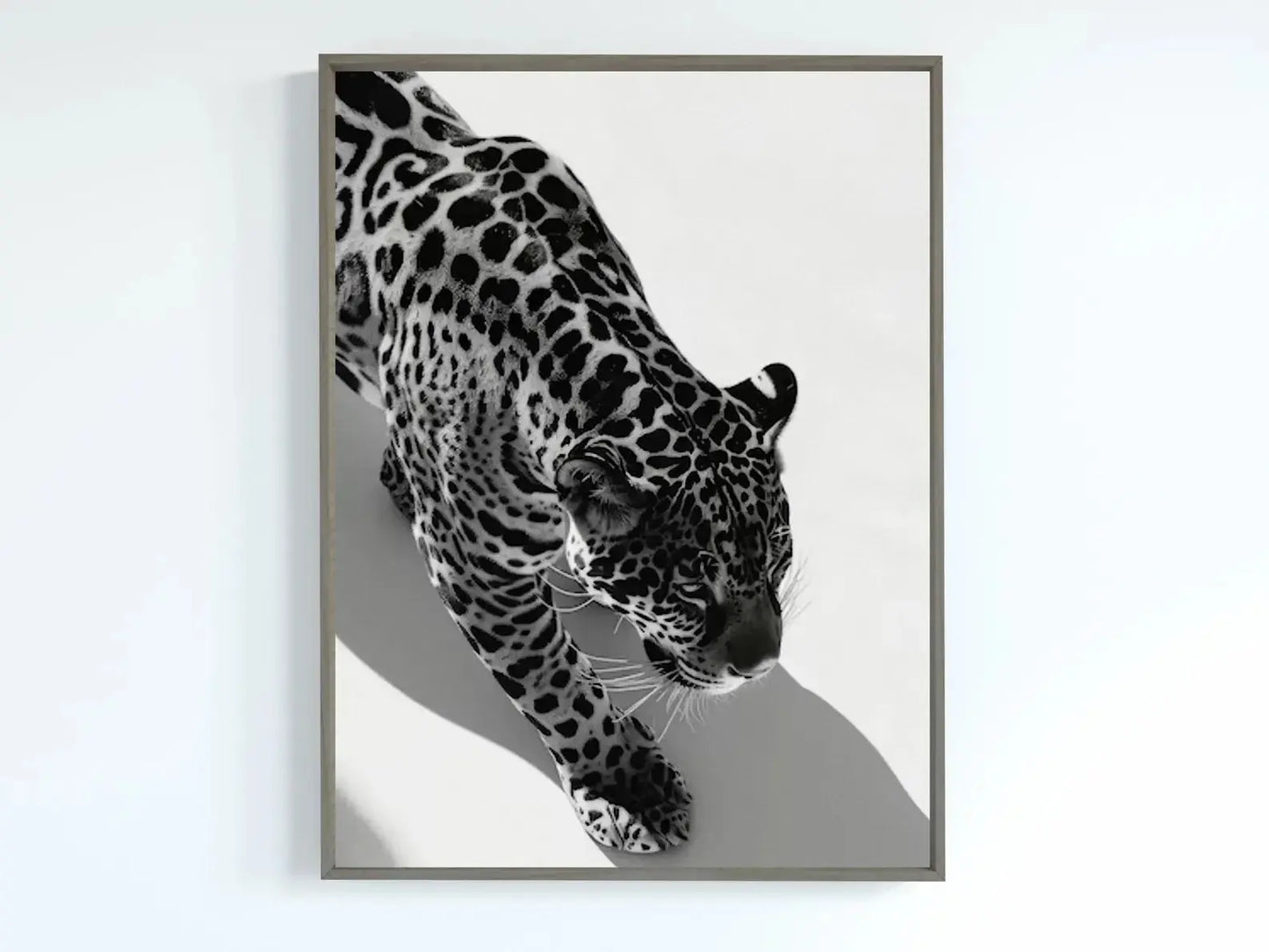 Fashion Stylish Wall Art Print - Trendy Leopard Roar Print - Black and White - Home Decor - Printable Wall Art Digital Download - Jungle Line