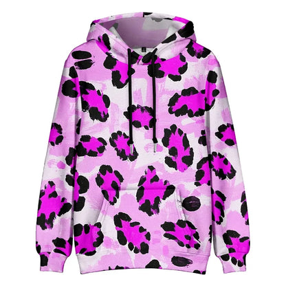 Colorful Animal Print Hoodie for Men Abstract Leopard Streetwear Pullover Bold Graphic Sweatshirt for Night Out & Casual Wear - Jungle Line