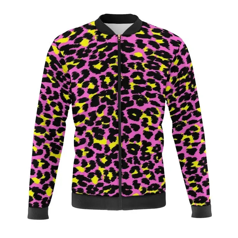New Leopard Print 3d Printed Colorful Jacket New - Jungle Line