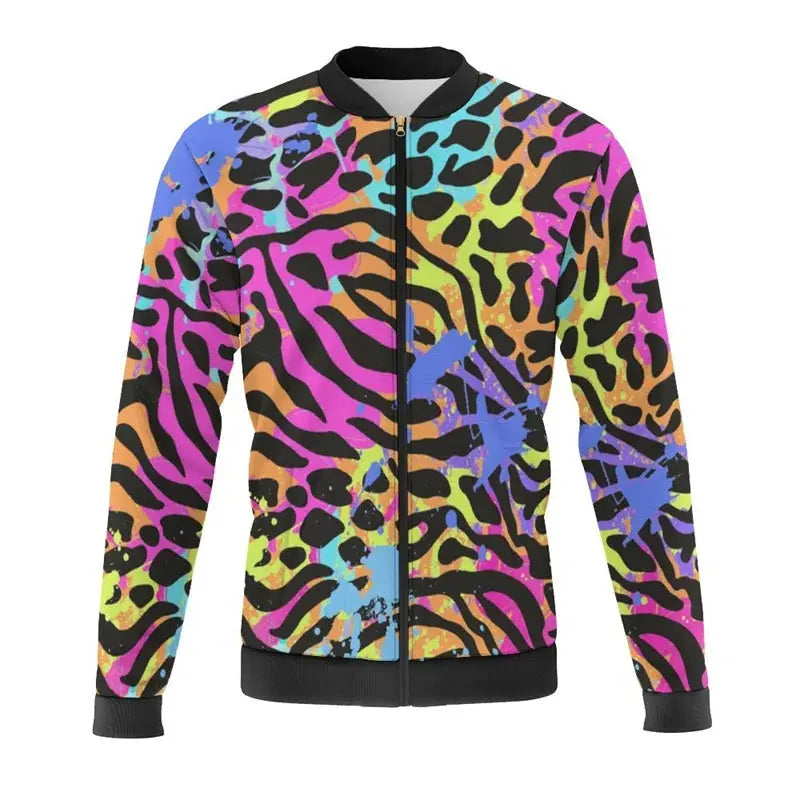 New Leopard Print 3d Printed Colorful Jacket New - Jungle Line