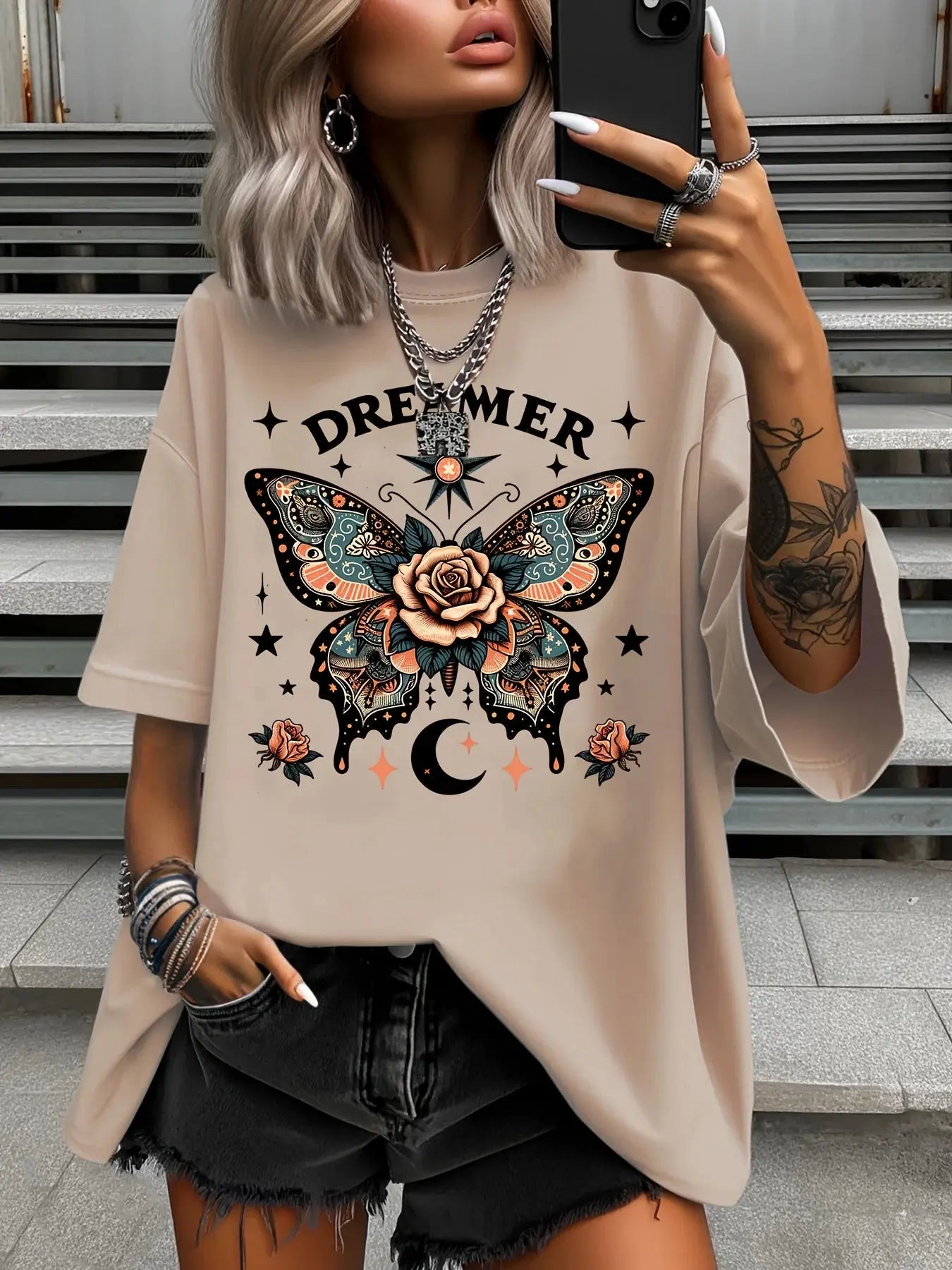 Summer Plus Size Fashion Women's T-Shirt Original Design - Jungle Line