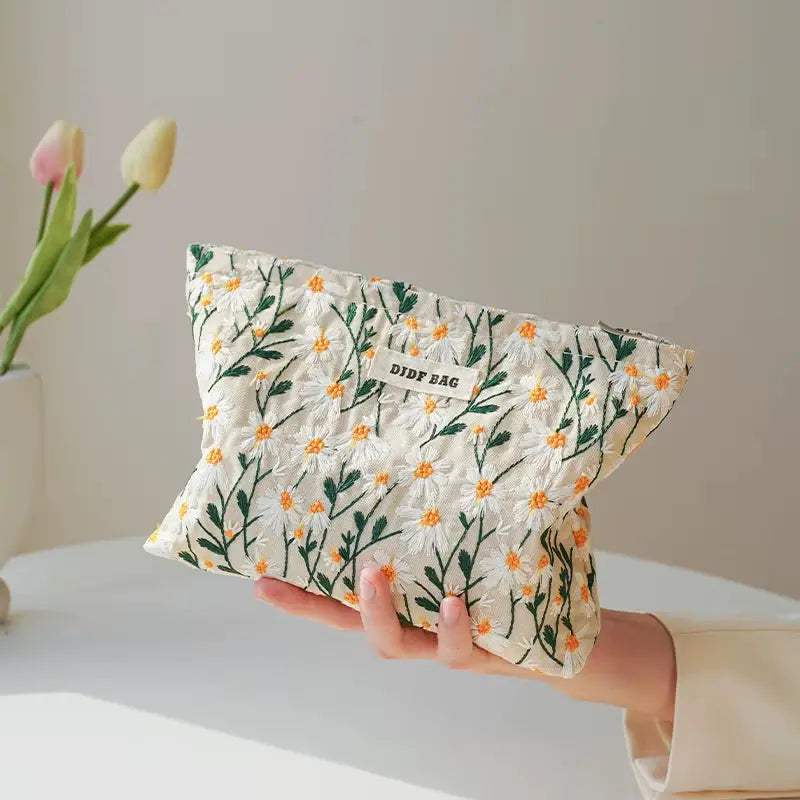 Fashion Leopard Print Women'S Makeup Bag Large-Capacity Cosmetics Skin Care Product Storage Bag Toiletry Bag Portable Liner Bag