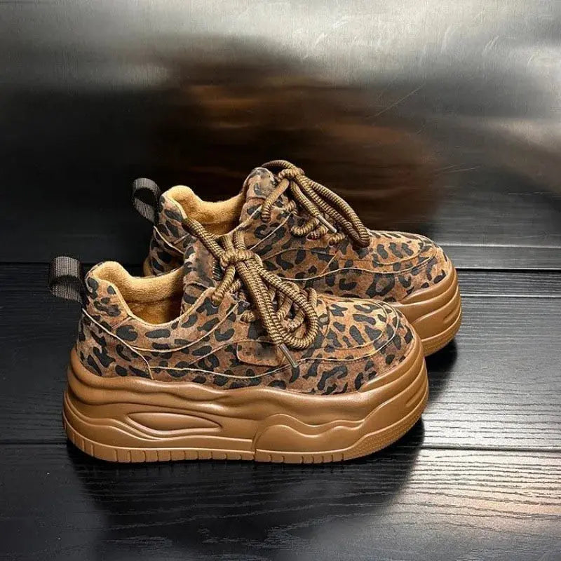 Women Platform Leopard Sport Casual Shoes New Sneakers Autumn Winter Designer Trend Running Shoes Walking Travel - Jungle Line
