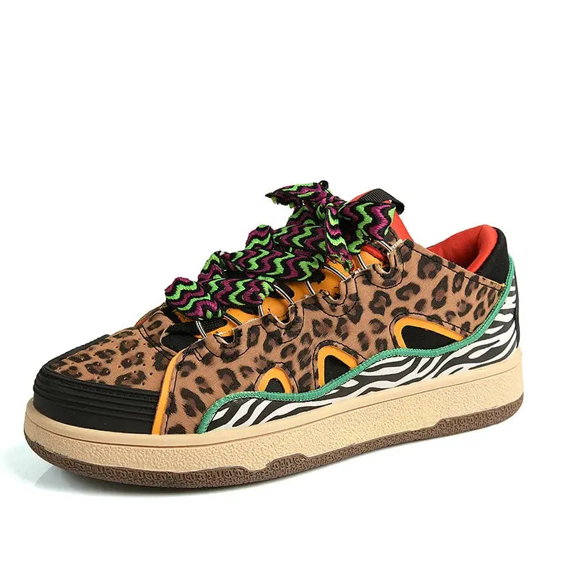 Autumn Men Women Casual Sneakers Luxury Leopard Jungle Line