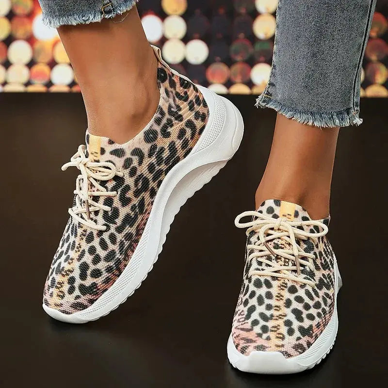 Fashion Leopard Knitted Sneakers for Women 2025 - Jungle Line