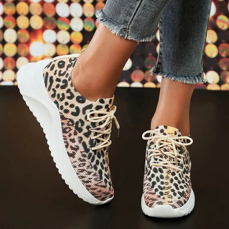 Fashion Leopard Knitted Sneakers for Women 2025 - Jungle Line