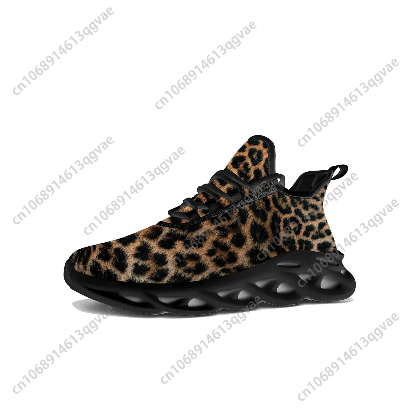 Leopard Print Flats Sneakers Mens Womens Pop Trend Sports Running High Quality Sneaker Lace Up Mesh Footwear Tailor-made Shoe - Jungle Line
