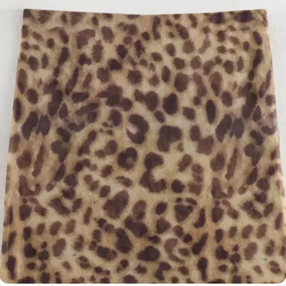 Women Leopard Tulle Midi Skirt 2024 Summer Fashion High Waist Elasticated Waistband Long Skirts Streetwear - Jungle Line