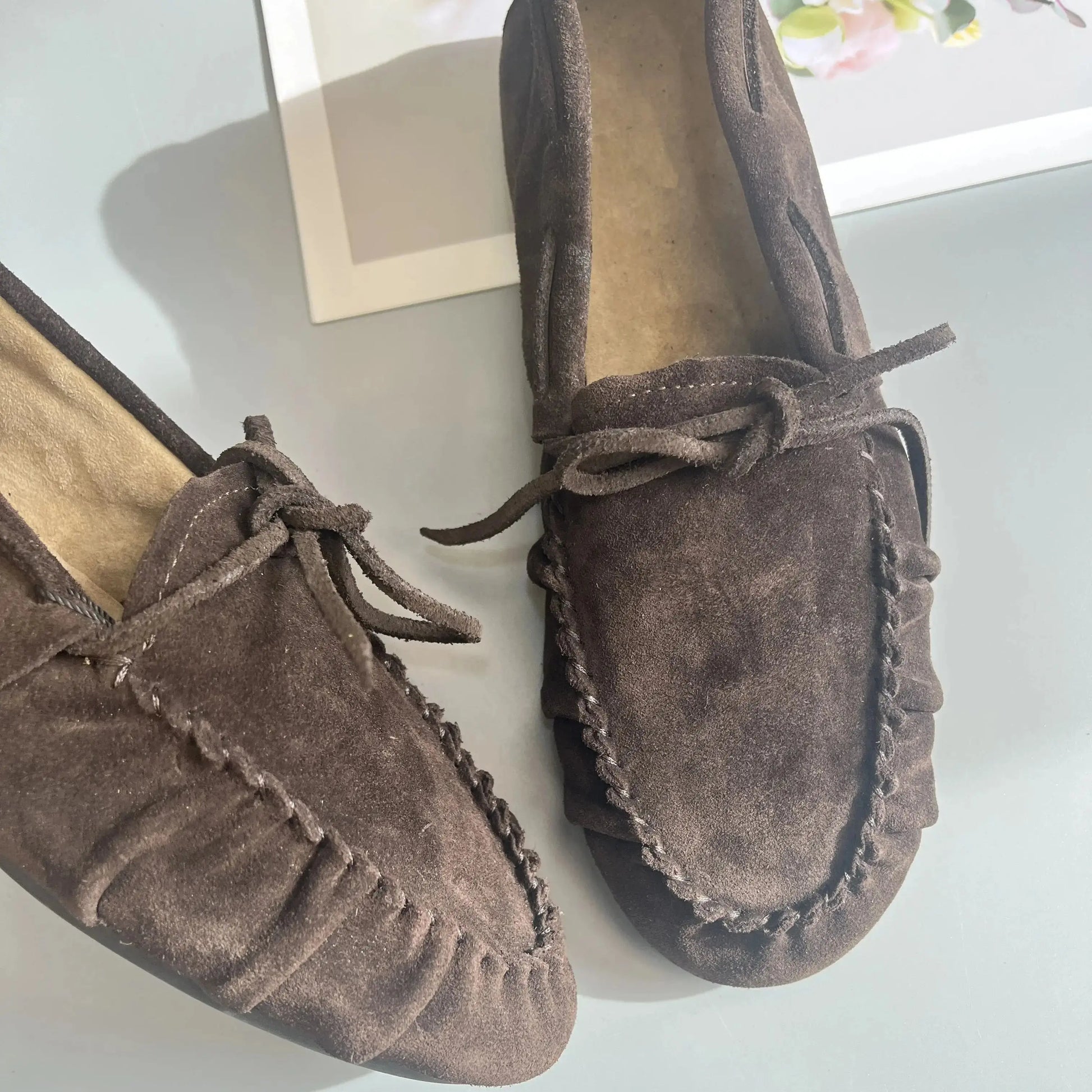 Women's Cowhide Laced Up Loafers Pleated Horse Hair Leopard Print Durable Loafer Stylist Concise Versatile Commuter Single Shoes - Jungle Line