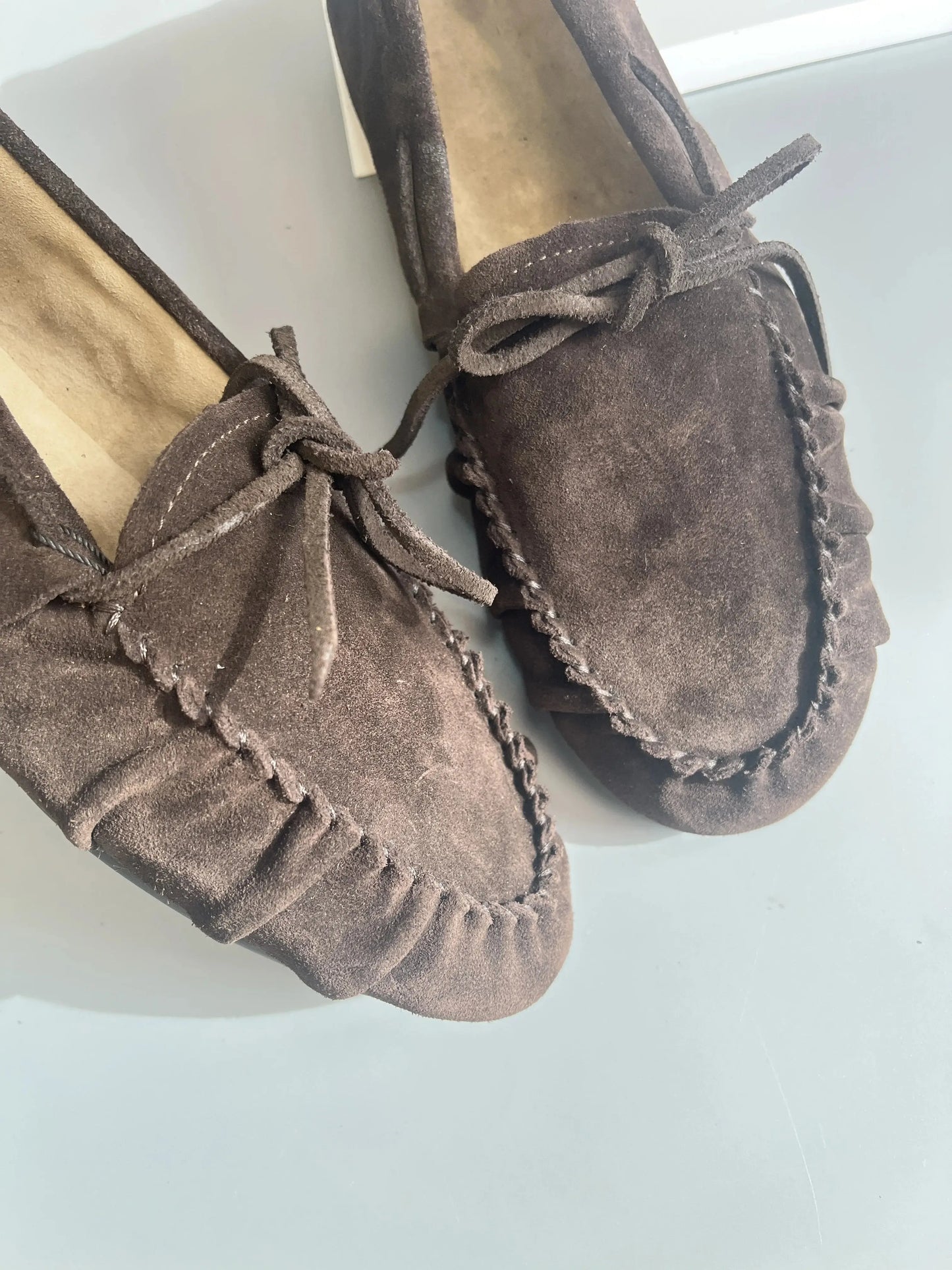 Women's Cowhide Laced Up Loafers Pleated Horse Hair Leopard Print Durable Loafer Stylist Concise Versatile Commuter Single Shoes - Jungle Line