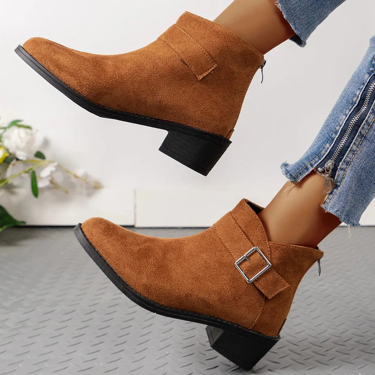 New Ankle Boots Women High Heels Women Shoes Jungle Line