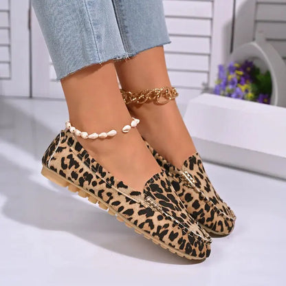 Spring/Autumn New Sexy Elegant Casual Leopard Print Wear-Resistant Fashionable Comfortable Walking Flat Shoes for Women - Jungle Line