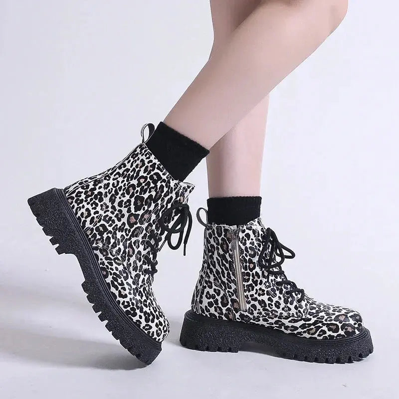 Trend New Snow Boots Winter Walking Mujer Goth Motorcycle Jungle Line