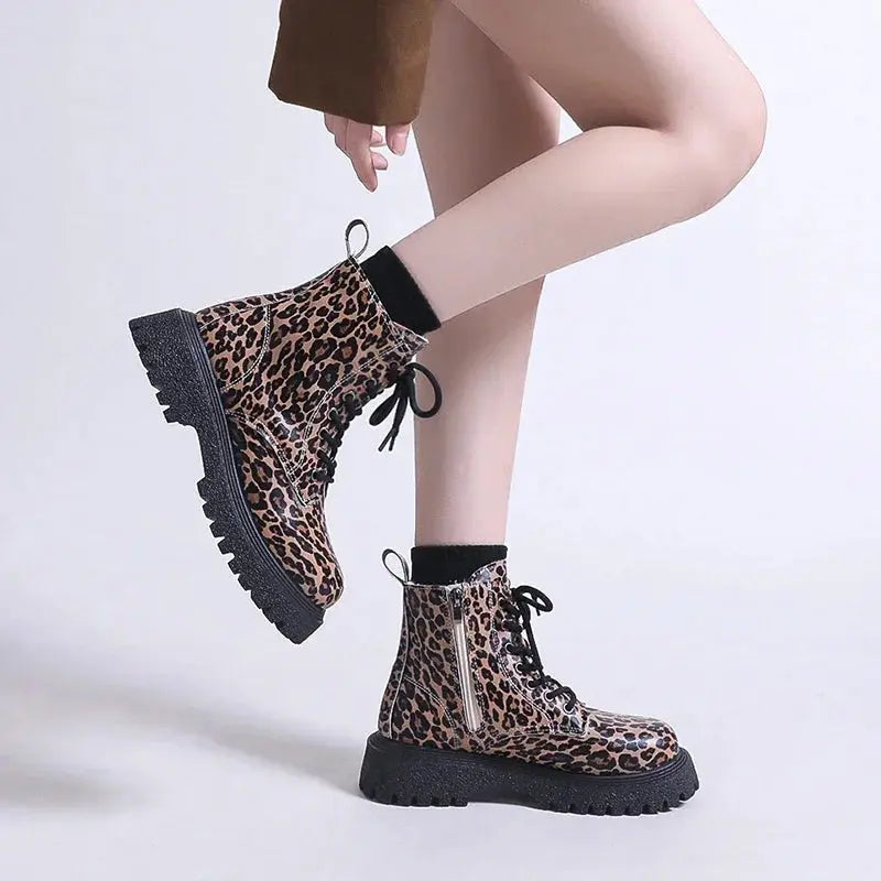 Trend New Snow Boots Winter Walking Mujer Goth Motorcycle Jungle Line